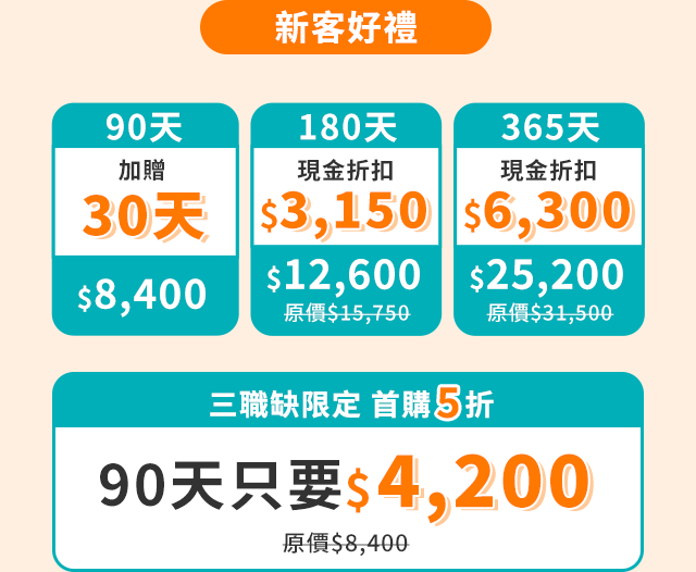 新客三好禮